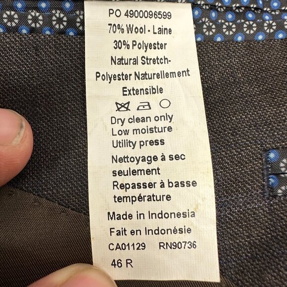 Lauren Ralph Lauren Mens Plaid Wool Blend Blazer 46R Gray - Picture 5 of 5